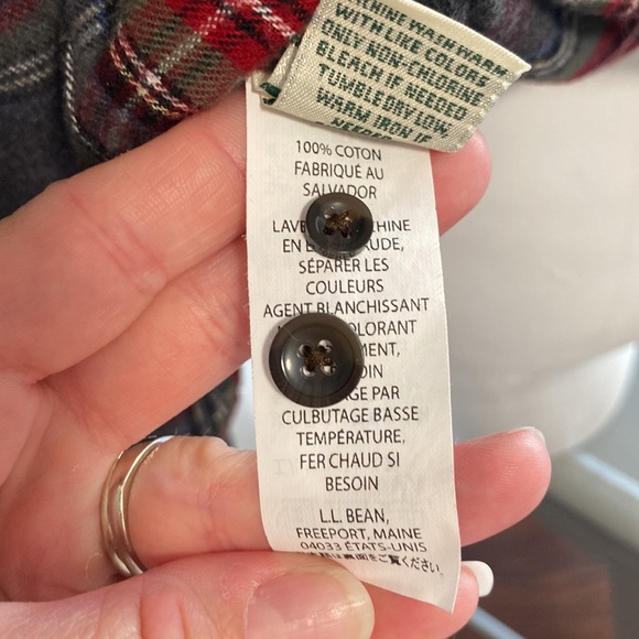 Women's LL Bean Scotch Plaid Flannel Shirt, Relaxed - Picture 9 of 12